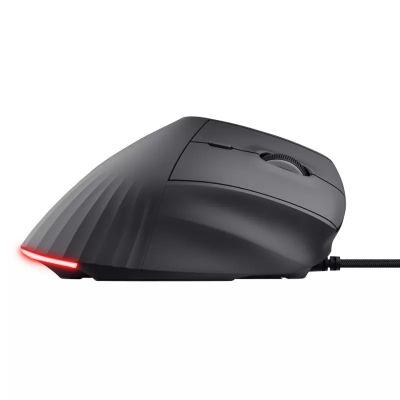 Mysz gamingowa TRUST GXT 145 Rexxa praworęczna USB Type-A 12800 DPI, przewodowa, podświetlenie RGB kółka, czarna