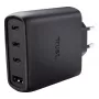 TRUST Maxo 65W indoor AC fast charger, 3× USB-C, max 20V, 2m kabel, Czarny
