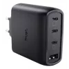 TRUST Maxo 65W indoor AC fast charger, 3× USB-C, max 20V, 2m kabel, Czarny