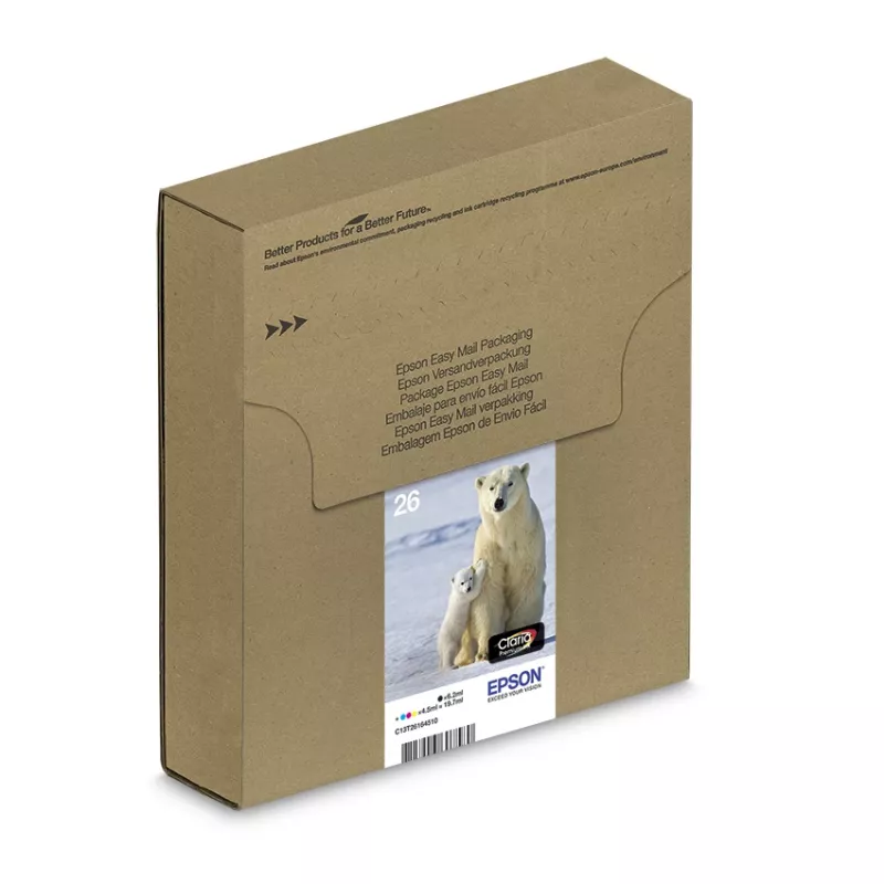 Epson Polar bear Multipack 4-kolory 26 EasyMail, Standard Yield, Czarny, Cyjan, magenta, Żółty, Tusz pigmentowy, Tusz barwnikowy, 6,2 ml, 4,5 ml