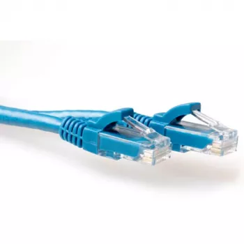 ACT niebieski 1,5 m kabel krosowy U/UTP CAT6 z zabezpieczeniem zaczepów, ze złączami RJ45