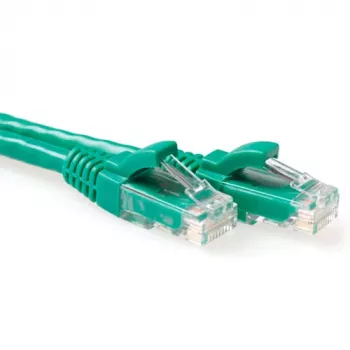 ACT Zielony 2 metrowy kabel krosowy U/UTP CAT6 z zabezpieczeniem zatrzasku, ze złączami RJ45