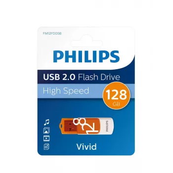 Philips FM12FD05B pamięć USB 128 GB USB Type-A 2.0 Pomarańczowy, Biały