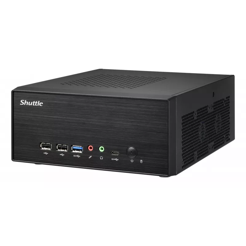 Shuttle XPC cienki Barebone XB860G2 - S1851, Intel H860, 1xDP, 2xHDMI, 2 gniazda PCIe (1x 16X i 1x X1), 2x Intel LAN (1G + 2.5G), 8x USB, 3x M.2, praca ciągła 24/7