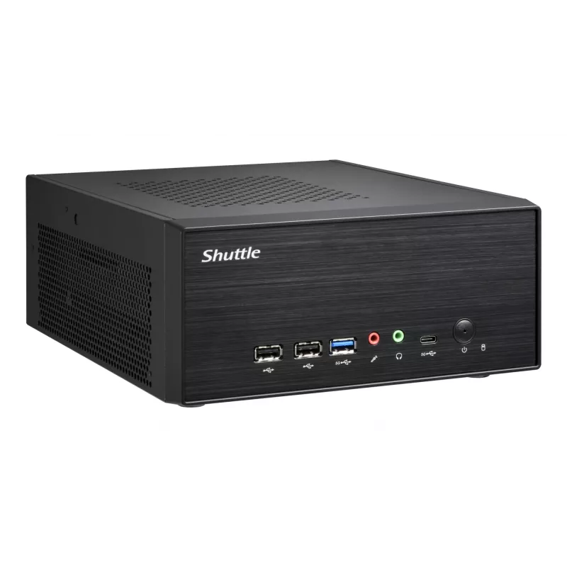 Shuttle XPC cienki Barebone XB860G2 - S1851, Intel H860, 1xDP, 2xHDMI, 2 gniazda PCIe (1x 16X i 1x X1), 2x Intel LAN (1G + 2.5G), 8x USB, 3x M.2, praca ciągła 24/7