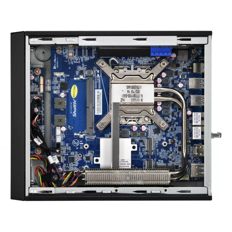Shuttle XPC cienki Barebone XB860G2 - S1851, Intel H860, 1xDP, 2xHDMI, 2 gniazda PCIe (1x 16X i 1x X1), 2x Intel LAN (1G + 2.5G), 8x USB, 3x M.2, praca ciągła 24/7