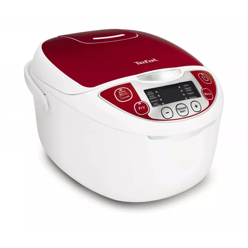 Tefal Multicook Pro 12 prog, 1,8 l, 750 W, Czerwony, Biały, Ceramiczny, LCD, 24 h