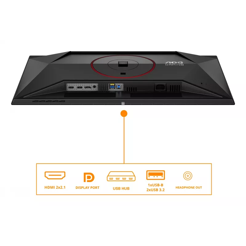 Monitor komputerowy AOC G4 Q27G4ZDR 67,3 cm (26,5 cala) 2560 x 1440 pikseli Quad HD QD-OLED Czarny, Czerwony