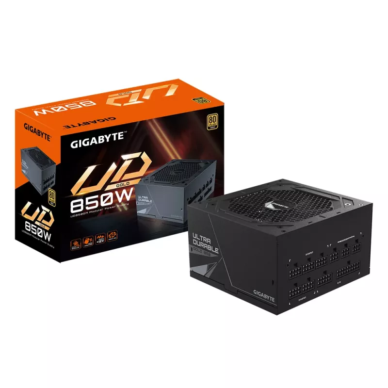 GIGABYTE UD850GM zasilacz 850 W 20+4 pin ATX ATX Czarny