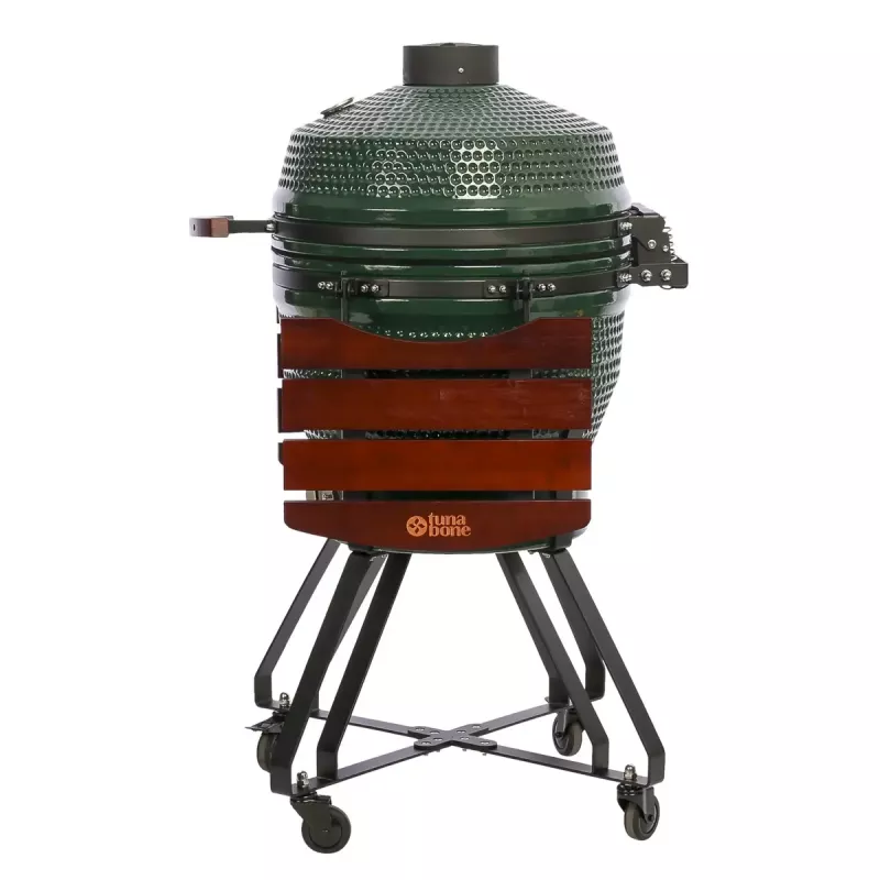 TARGUS Kamado Pro 22 calowy grill rozmiar M (TunaBone) – ceramiczny kamado, 22-calowa powierzchnia do gotowania, zielony