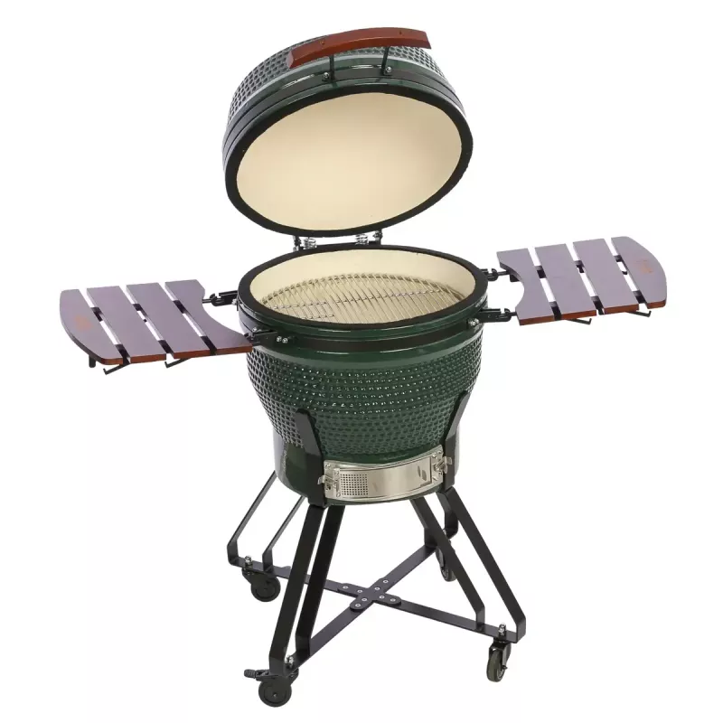 TARGUS Kamado Pro 22 calowy grill rozmiar M (TunaBone) – ceramiczny kamado, 22-calowa powierzchnia do gotowania, zielony