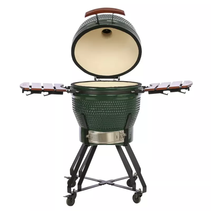 TARGUS Kamado Pro 22 calowy grill rozmiar M (TunaBone) – ceramiczny kamado, 22-calowa powierzchnia do gotowania, zielony