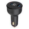 Ładowarka samochodowa Gembird TA-UC-AC2PD30LCD-CAR-01, USB-C, 30 W, 12–24 V, czarna