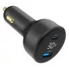 Ładowarka samochodowa Gembird TA-UC-AC2PD30LCD-CAR-01, USB-C, 30 W, 12–24 V, czarna