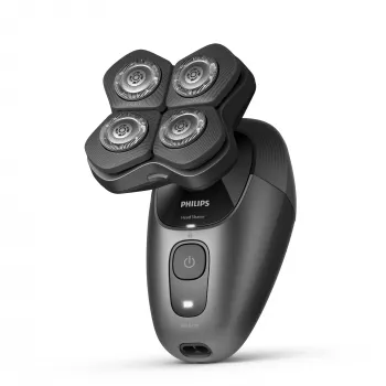 Maszynka do golenia głowy Philips serii 7000 HS7980/15 — zasilana akumulatorowo, 90 min pracy, czarna, do golenia na mokro i sucho
