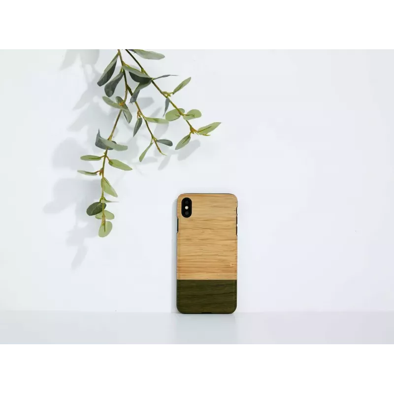 Smartphone case man and wood for iPhone X/XS — bamboo forest Czarny