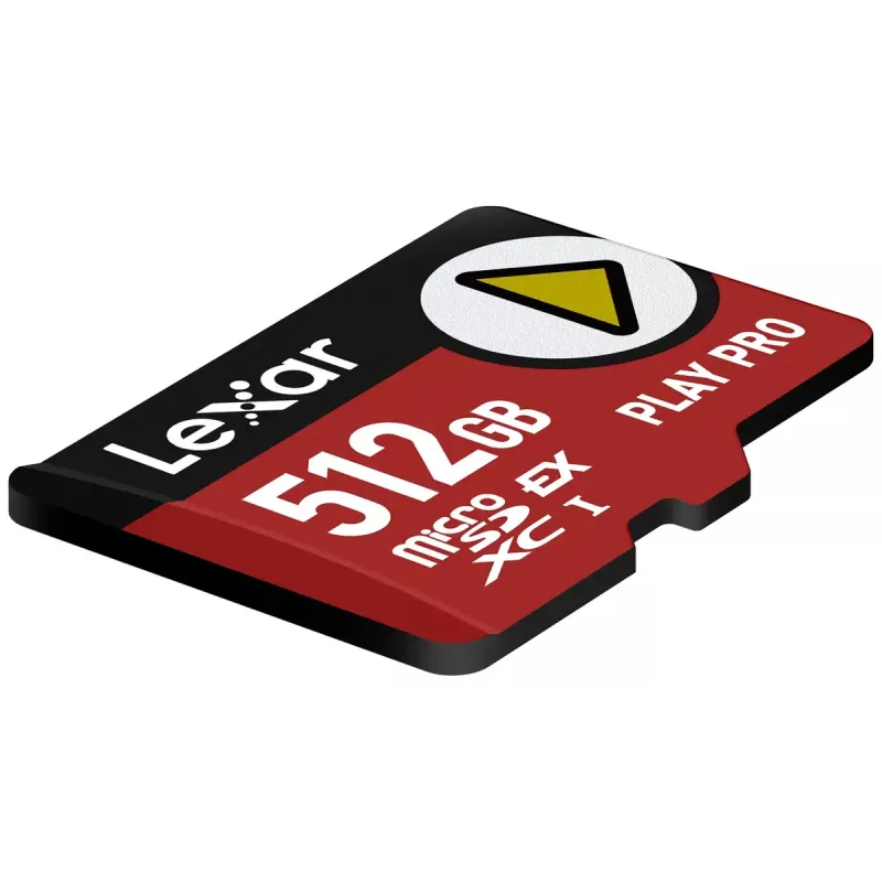 Karta pamięci flash MicroSDXC Lexar PLAY PRO 512 GB UHS-I U3 — odczyt 900 MB/s, zapis 600 MB/s