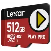 Karta pamięci flash MicroSDXC Lexar PLAY PRO 512 GB UHS-I U3 — odczyt 900 MB/s, zapis 600 MB/s