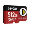 Karta pamięci flash MicroSDXC Lexar PLAY PRO 512 GB UHS-I U3 — odczyt 900 MB/s, zapis 600 MB/s