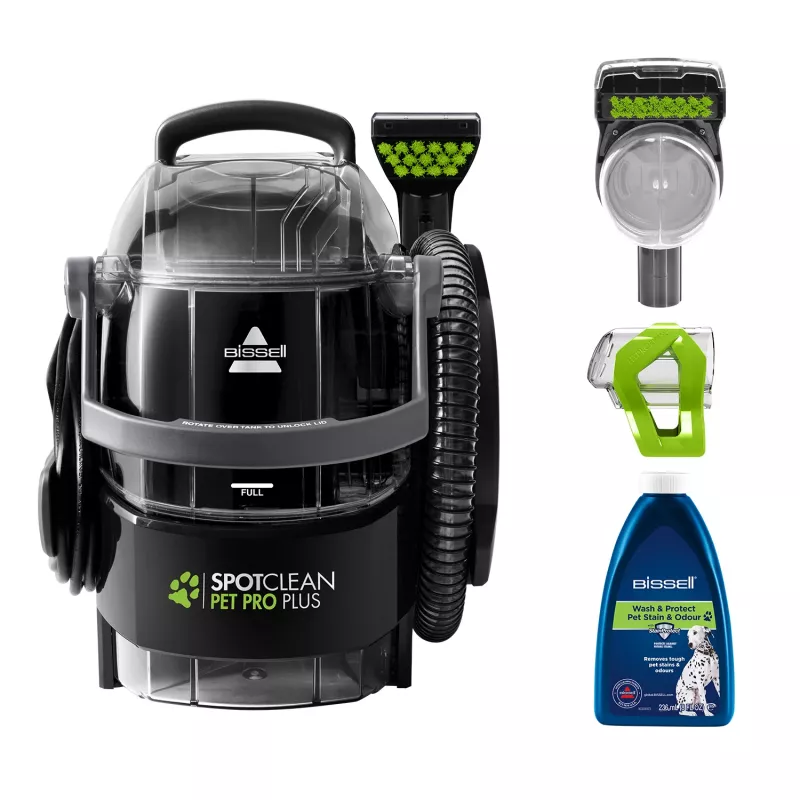 Bissell SpotClean Pet Pro Plus przenośny odkurzacz piorący Ręczny Głębokie Czarny, Przezroczysty
