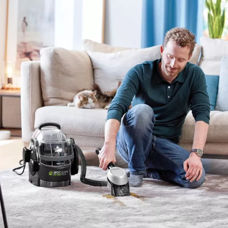 Bissell SpotClean Pet Pro Plus przenośny odkurzacz piorący Ręczny Głębokie Czarny, Przezroczysty
