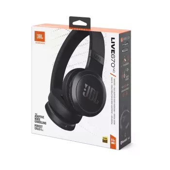 Zestaw słuchawkowy JBL Live 670NC Bezprzewodowy Pałąk na głowę Rozmowy/Muzyka Bluetooth Czarny