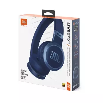 JBL Live 670NC Zestaw słuchawkowy Bezprzewodowy Pałąk na głowę Rozmowy/Muzyka Bluetooth Niebieski