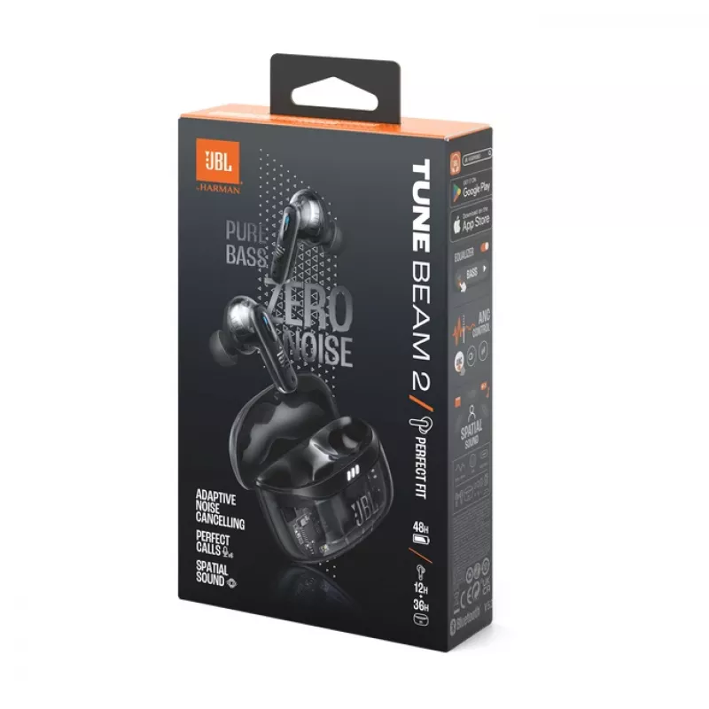 JBL Tune Beam 2 Ghost Edition Headset Wireless In-ear Music/Everyday Bluetooth Czarny