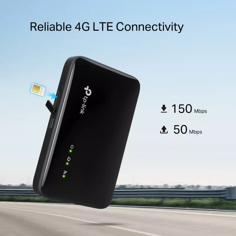 Bezprzewodowy router 4G TP-Link M7005 Jednopasmowy 2,4 GHz, NanoSIM, Wi-Fi 6, czarny