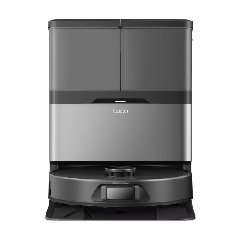 Robot sprzątający TP-Link Tapo RV50 Pro Omni — pojemnik na kurz 0,28 l, bateria 5200 mAh, stacja bazowa ze zbiornikiem na kurz 3 l