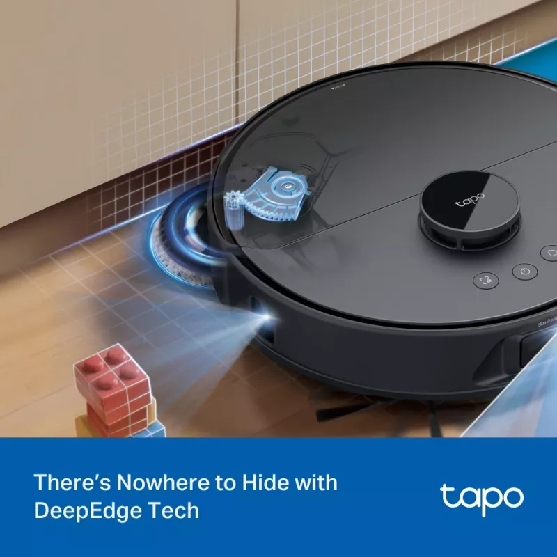 Robot sprzątający TP-Link Tapo RV50 Pro Omni — pojemnik na kurz 0,28 l, bateria 5200 mAh, stacja bazowa ze zbiornikiem na kurz 3 l