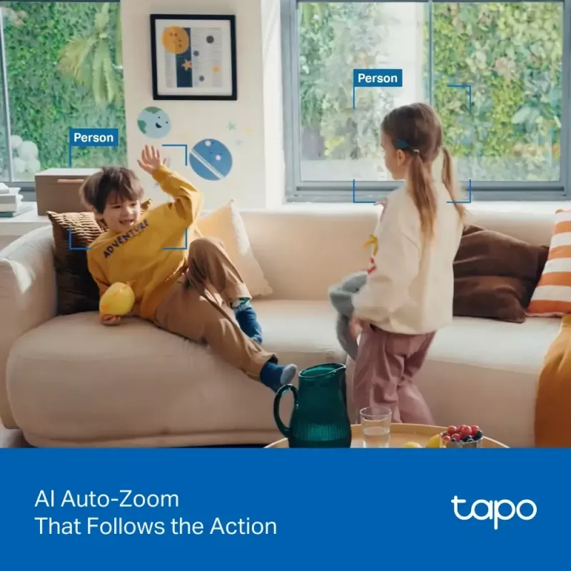 TP-LINK Tapo C250 | Pan/Tilt AI Home Security Wi-Fi Camera | PTZ | 8 MP | 4mm/F1.6 | H.265 | Karta MicroSD do 512 GB