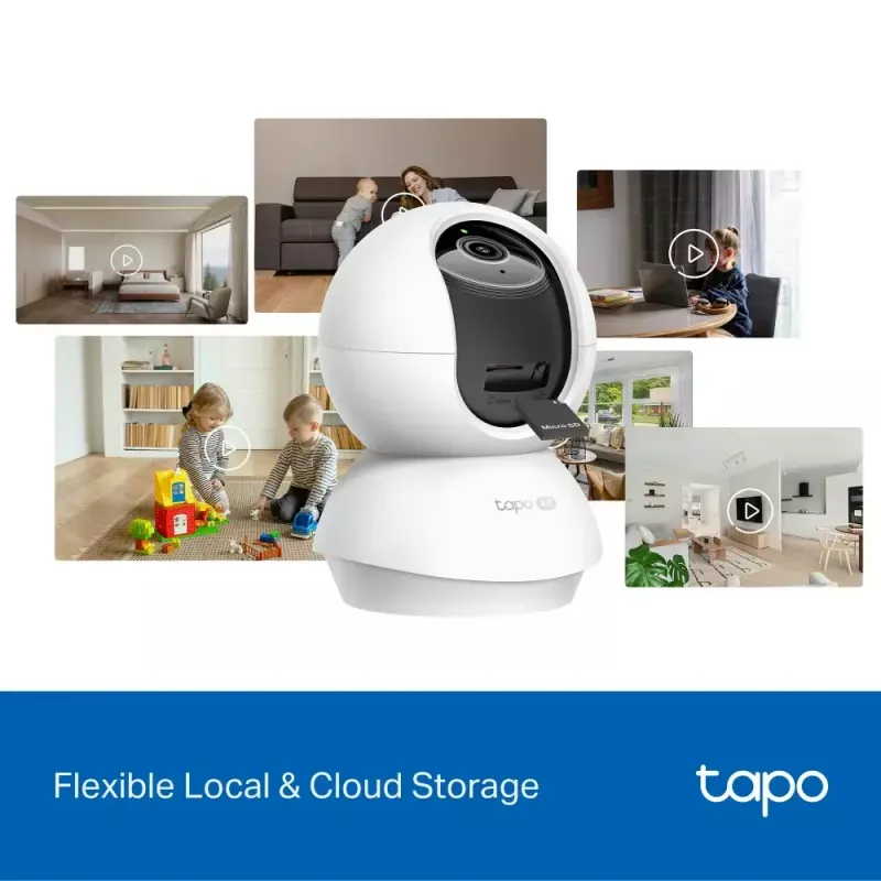 TP-LINK Tapo C250 | Pan/Tilt AI Home Security Wi-Fi Camera | PTZ | 8 MP | 4mm/F1.6 | H.265 | Karta MicroSD do 512 GB