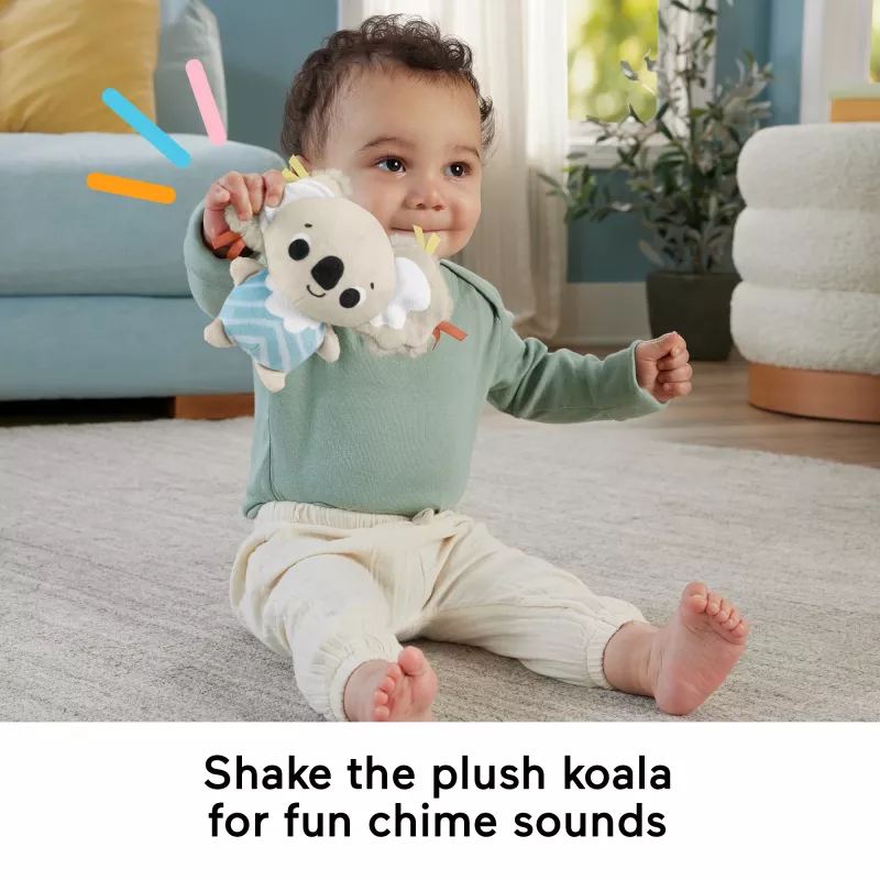 Fisher-Price Sensimals Simply Senses Mata edukacyjna dla noworodka z 6 zabawkami sensorycznymi