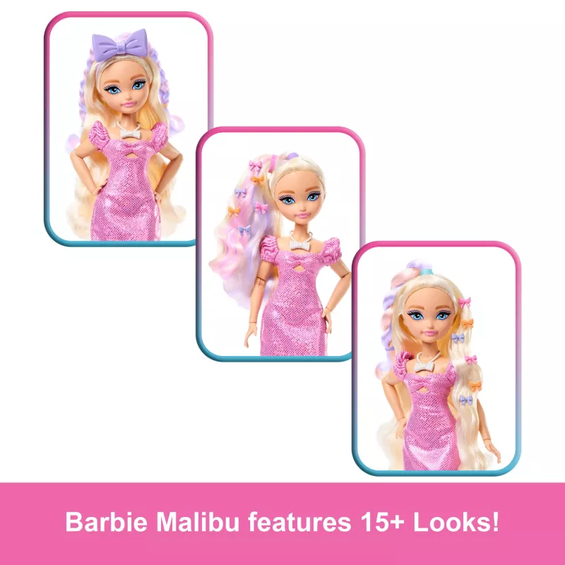 Lalka modowa Barbie Dream Besties Malibu z niespodziankowymi akcesoriami i ponad 15 stylizacjami