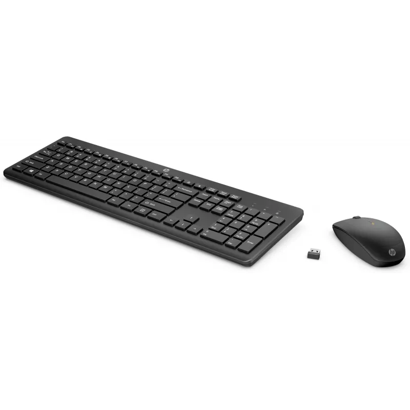 HP 235 Wireless mysz and klawiatura Combo, bezprzewodowy, RF bezprzewodowy, mechaniczny, QWERTY, czarny, mysz w zestawie