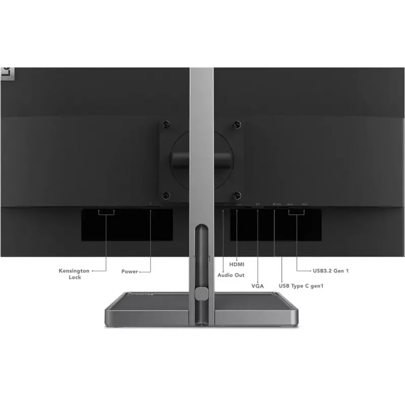 27-calowy monitor LED Lenovo L27M-30, 1920×1080 Full HD, IPS, 6 ms, 250 cd/m², hub USB 3.2, głośniki, VESA, srebrny/czarny
