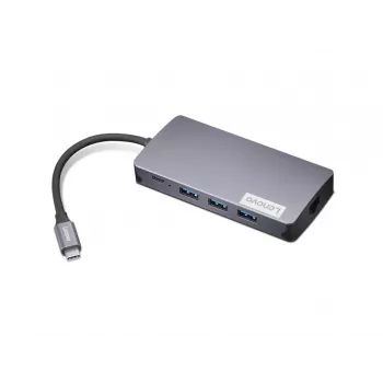 Stacja dokująca Lenovo GX91M73946 USB-C przewodowa, 100 W, HDMI, VGA, 3x USB-A, czytnik SD, Gigabit Ethernet, 4K@30Hz, szary