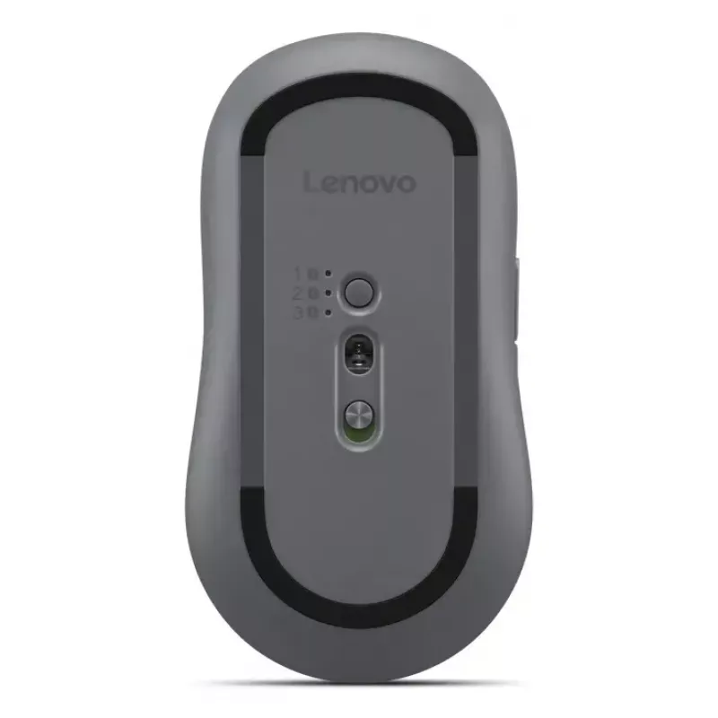 Bezprzewodowa symetryczna mysz Lenovo Yoga Office Bluetooth 5.3 Optyczna 4000 DPI, 8 przycisków, szara, bateria AA