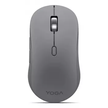Bezprzewodowa symetryczna mysz Lenovo Yoga Office Bluetooth 5.3 Optyczna 4000 DPI, 8 przycisków, szara, bateria AA