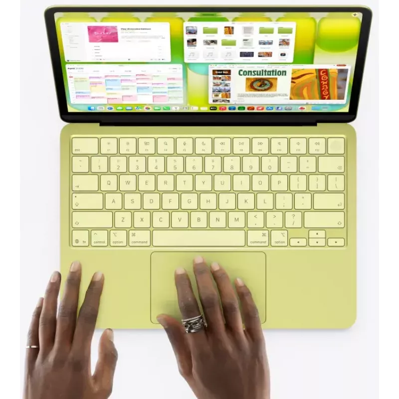 Laptop Apple MacBook Neo 13-calowy — A18 Pro 6-rdzeniowy CPU / 5-rdzeniowy GPU, 8GB RAM, 512GB SSD, Touch ID, limonkowy