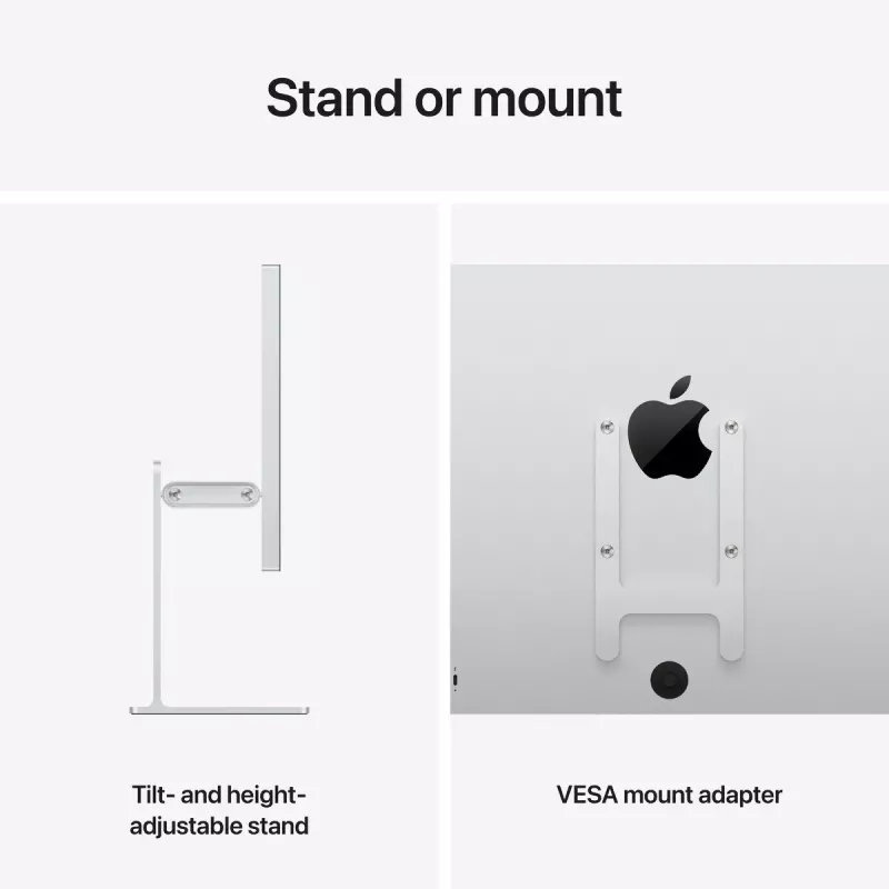 Monitor Apple Studio Display XDR — 27 cali 5K (5120×2880), LED, szkło nano-teksturowe, podstawa z regulacją pochylenia i wysokości, srebrny