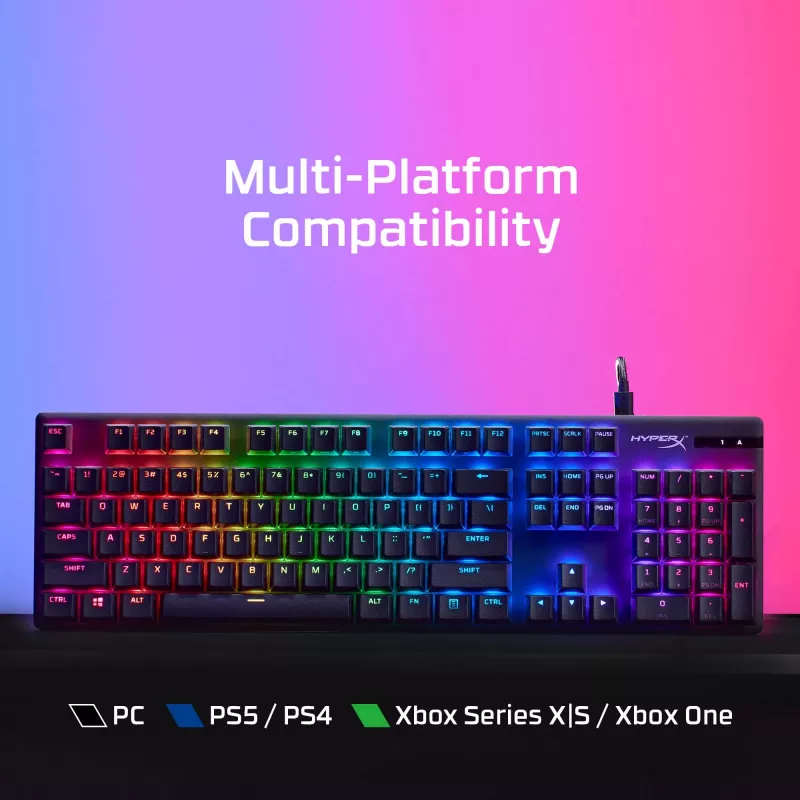 HyperX Alloy Origins PBT HX niebieski - Mechaniczna klawiatura gamingowa