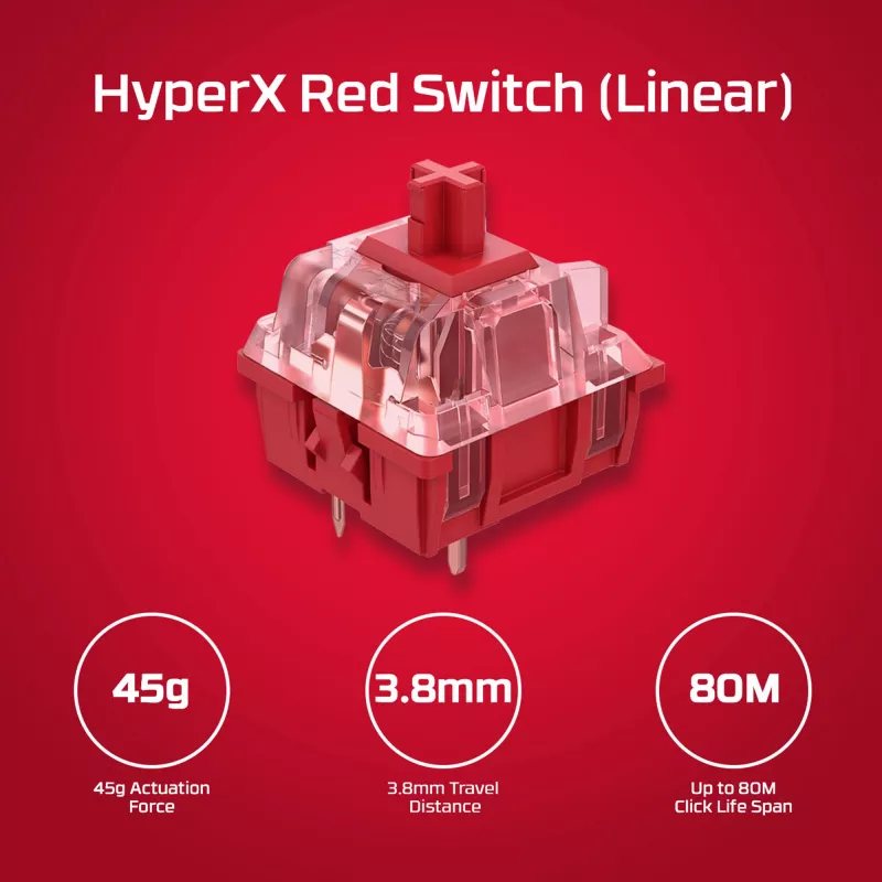 HyperX Alloy Origins PBT HX niebieski - Mechaniczna klawiatura gamingowa
