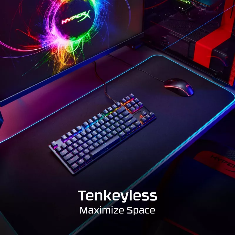 HyperX Alloy Origins Core PBT HX Aqua - mechaniczna klawiatura gamingowa