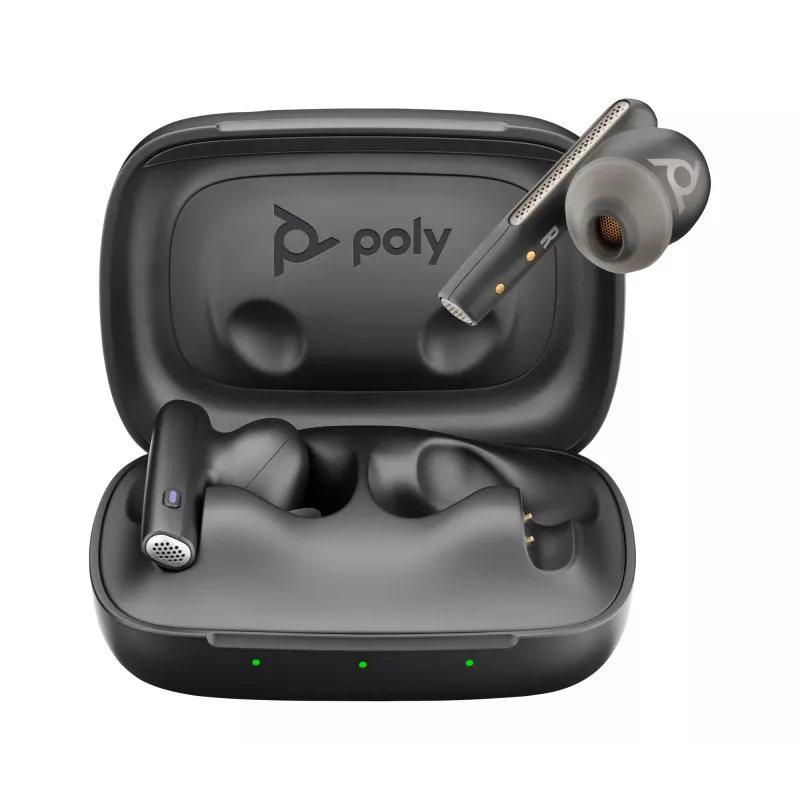 HP Poly Voyager Free 60 UC M Carbon Czarny Earbuds + BT700 USB-C Adapter + Basic Charge Case