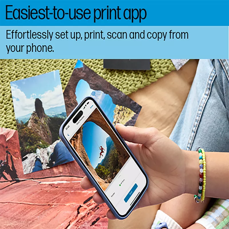 HP ENVY 6122e Bezprzewodowa kolorowa drukarka wielofunkcyjna, Instant Ink; Drukowanie zdjęć