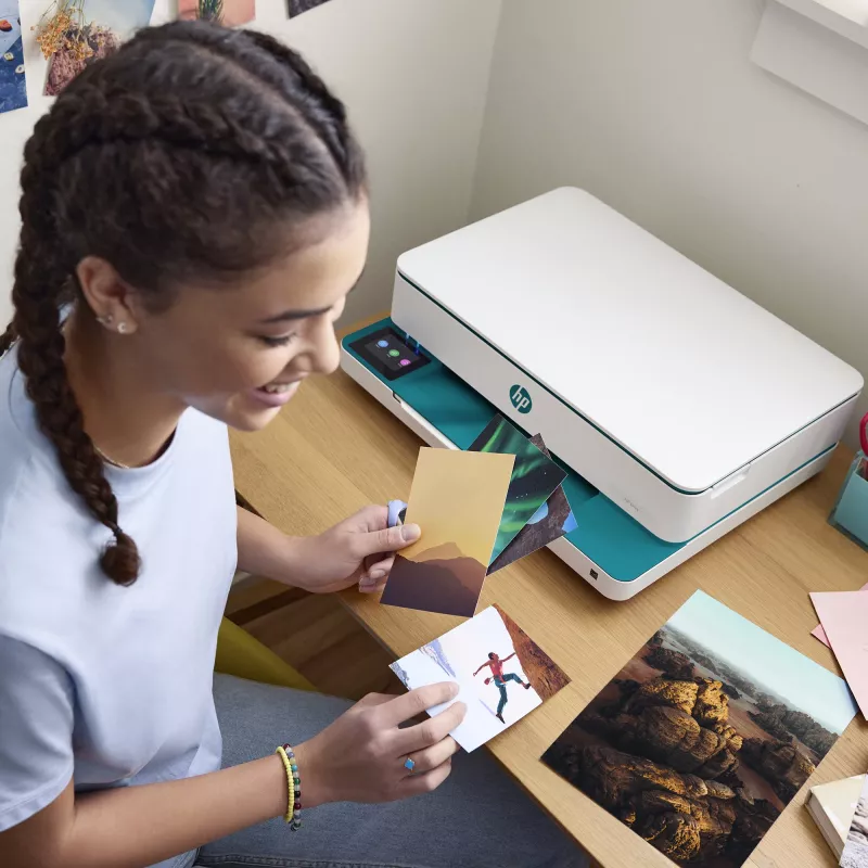HP ENVY 6122e Bezprzewodowa kolorowa drukarka wielofunkcyjna, Instant Ink; Drukowanie zdjęć