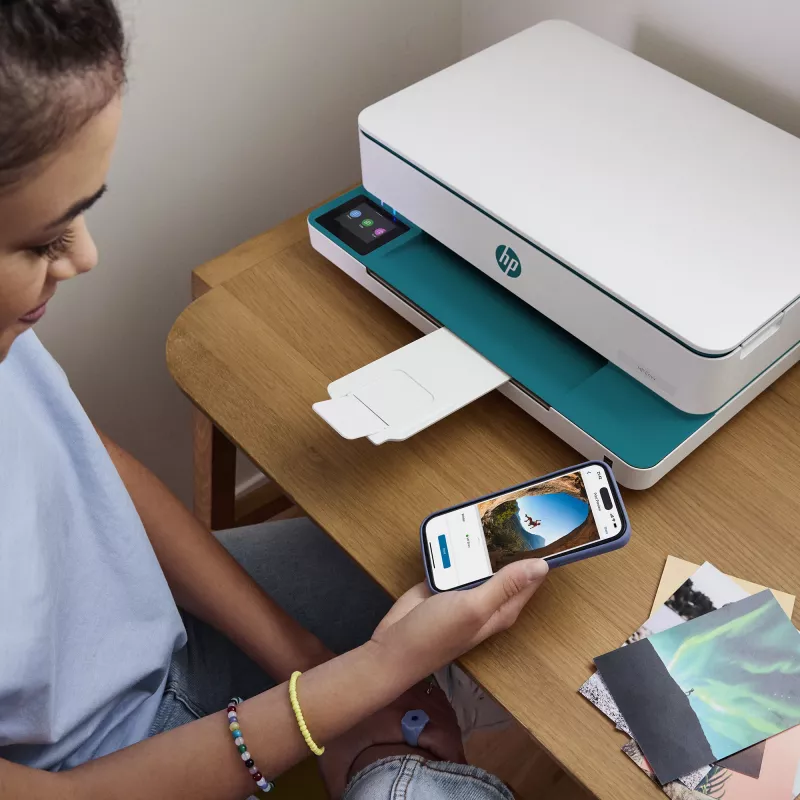 HP ENVY 6122e Bezprzewodowa kolorowa drukarka wielofunkcyjna, Instant Ink; Drukowanie zdjęć