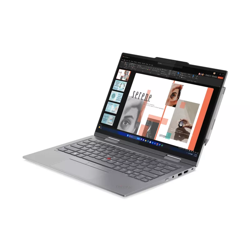 Lenovo ThinkPad X1 2-in-1 Gen 9 Intel Core Ultra 7 155U Hybrid (2-in-1) 35,6 cm (14 cali) Dotykowy WUXGA 16 GB LPDDR5x-SDRAM 512 GB SSD Wi-Fi 6E (802.11ax) Windows 11 Pro Niemiecki Szary